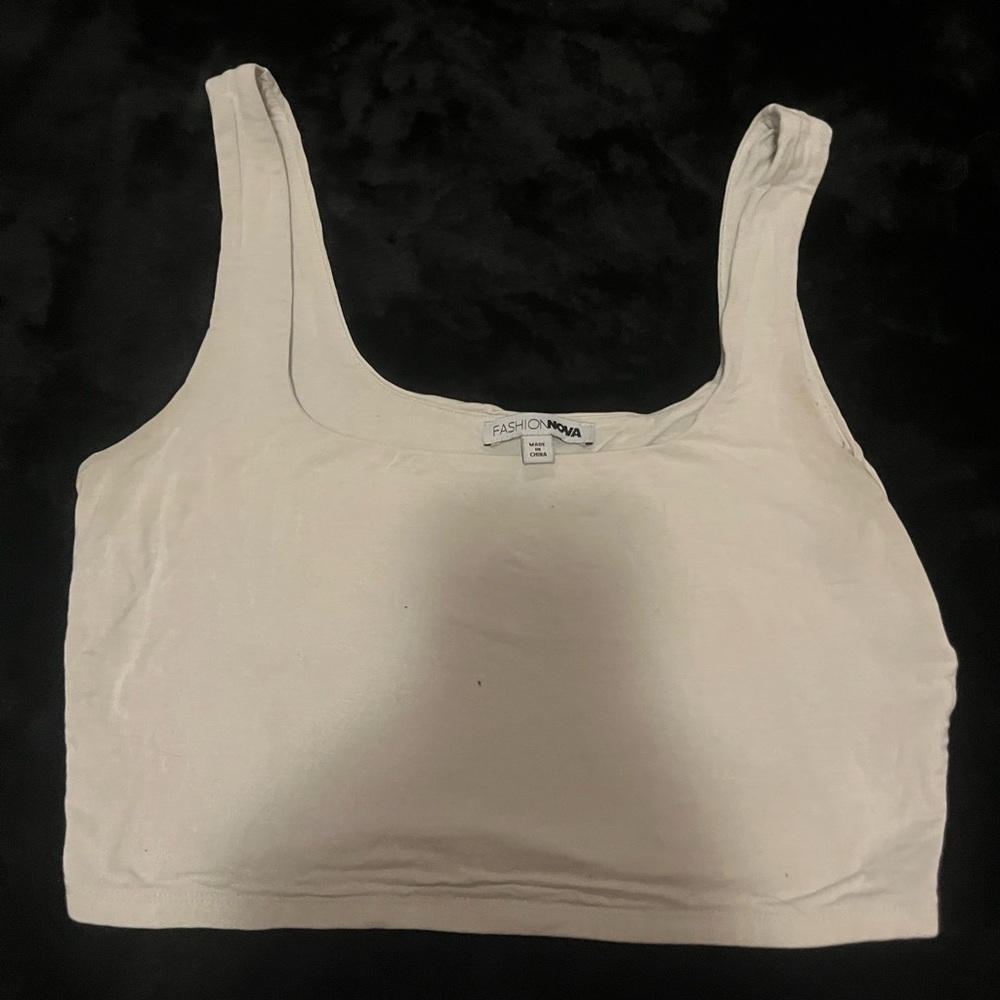 White fashion nova top